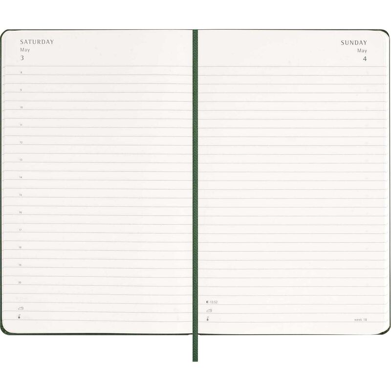 Moleskine Diary 12 Month Daily HC Large Myrtle Green 2026 image number 1